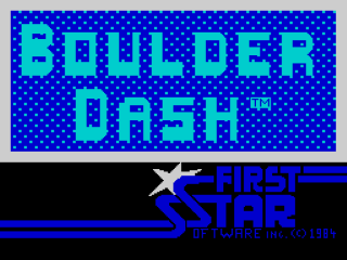 Boulder Dash title screen for ZX Spectrum